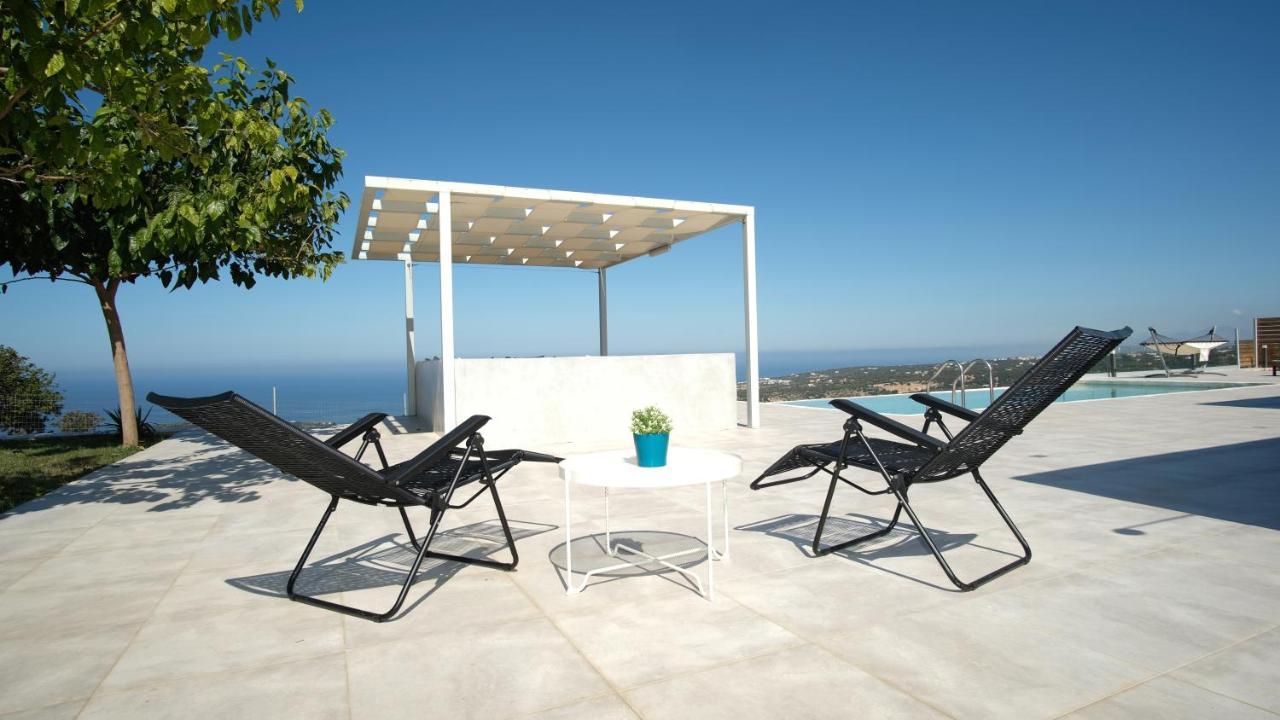 Eva Villas West With Infinity Pool & And Panoramic Sea View Gerani  Bagian luar foto