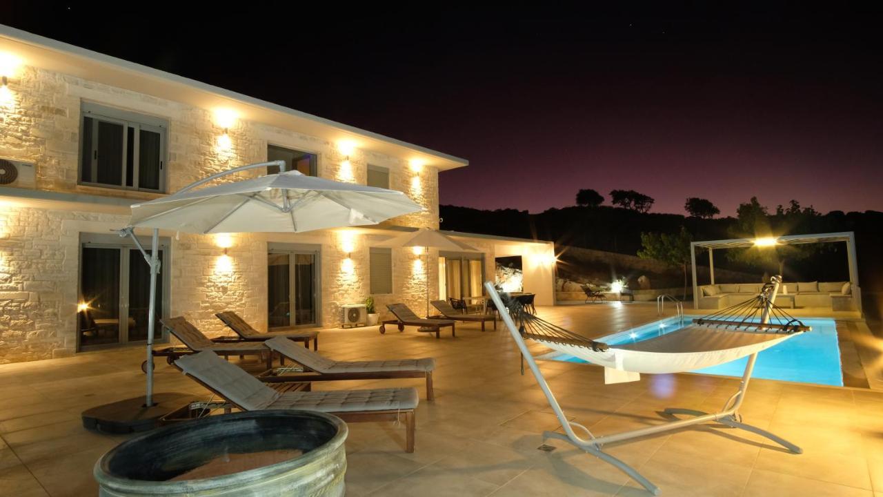 Eva Villas West With Infinity Pool & And Panoramic Sea View Gerani  Bagian luar foto