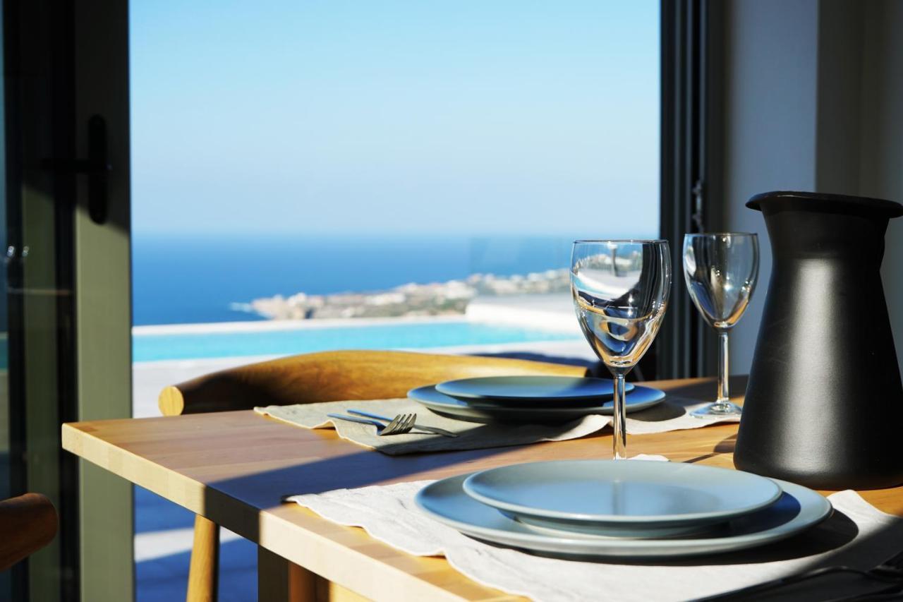 Eva Villas West With Infinity Pool & And Panoramic Sea View Gerani  Bagian luar foto